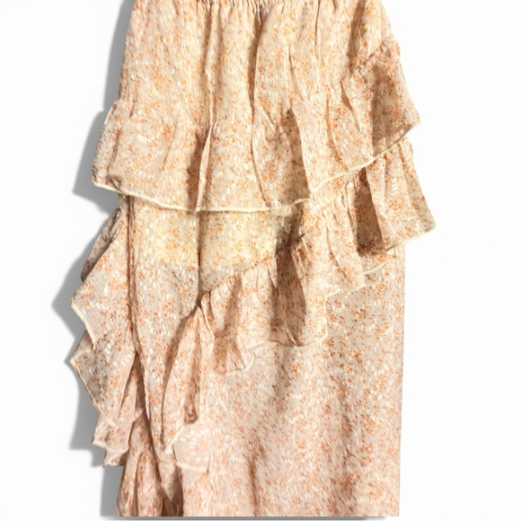 Pretty Damage Floral Asymmetrical Ruffle Maxi Skirt - NWT Size S - Picture 3 of 5